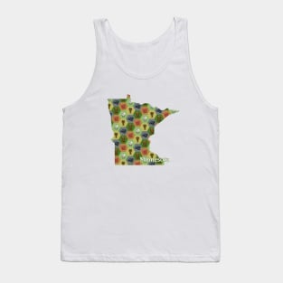 Minnesota State Map Board Games Tank Top